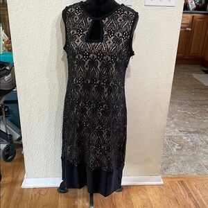 R&M Richard’s Black Lace Dress Sz 14